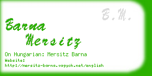 barna mersitz business card